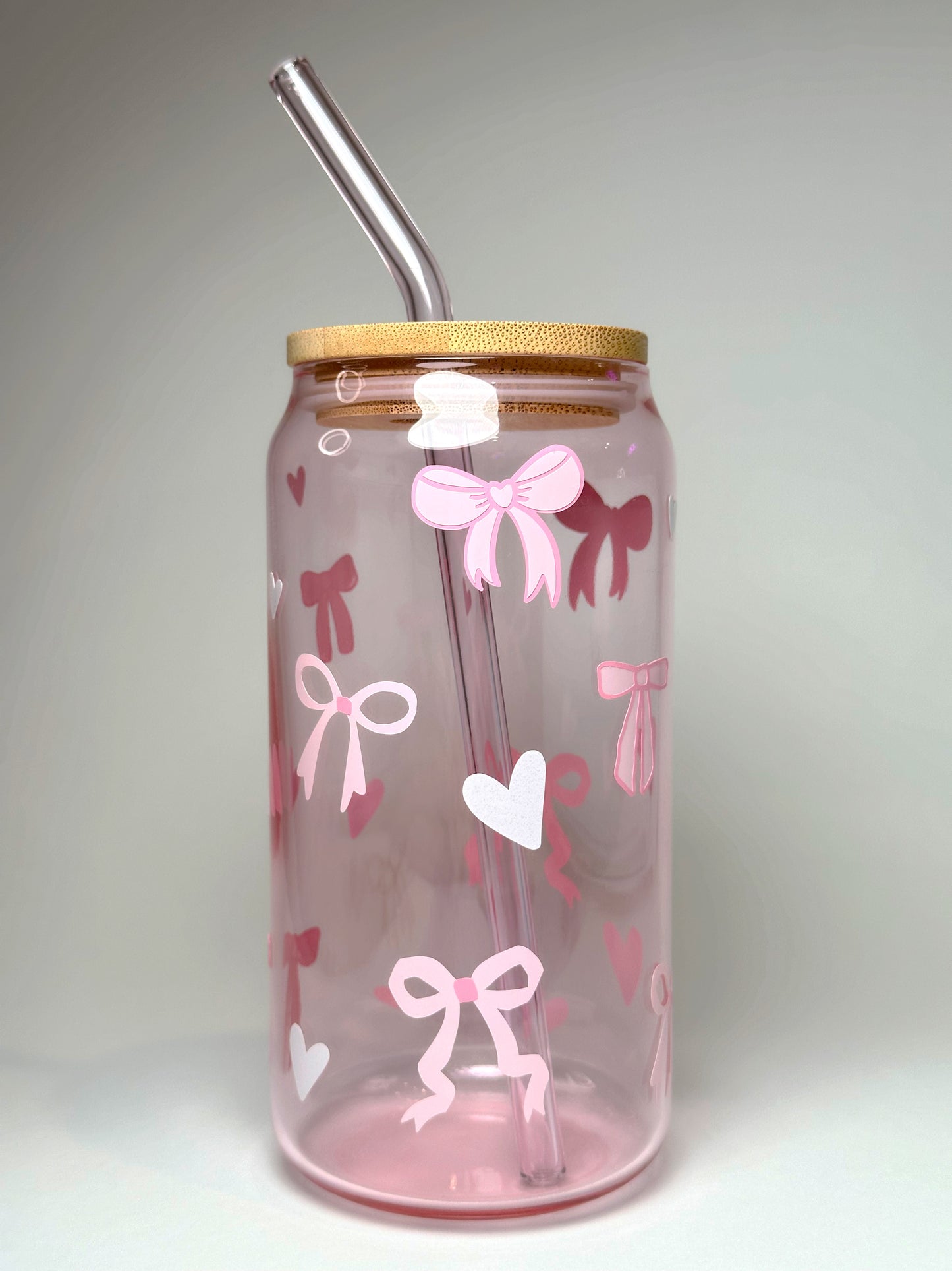 Coquette Beer Glass Can- Pink Glass