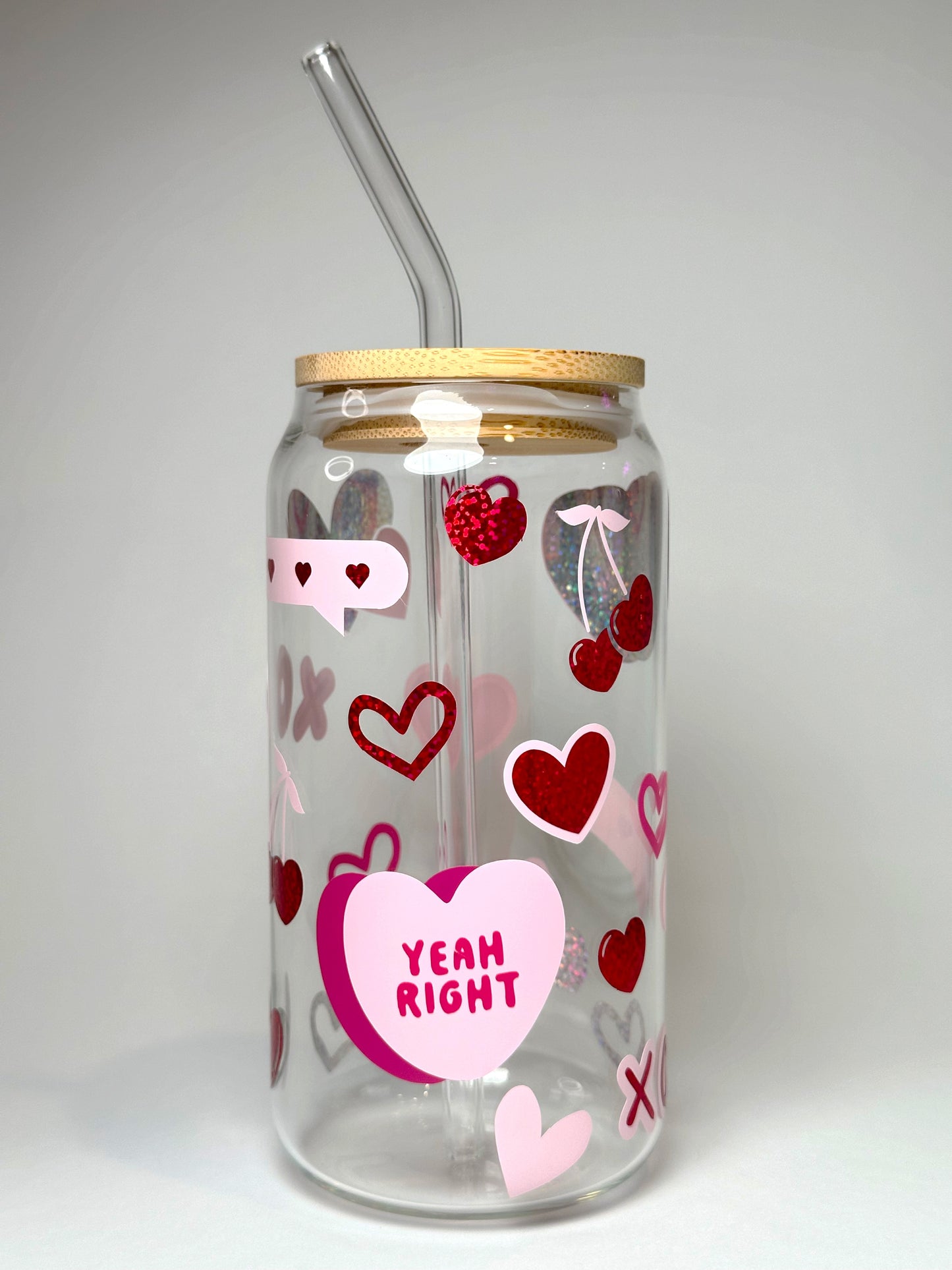 Valentines Beer Glass Can