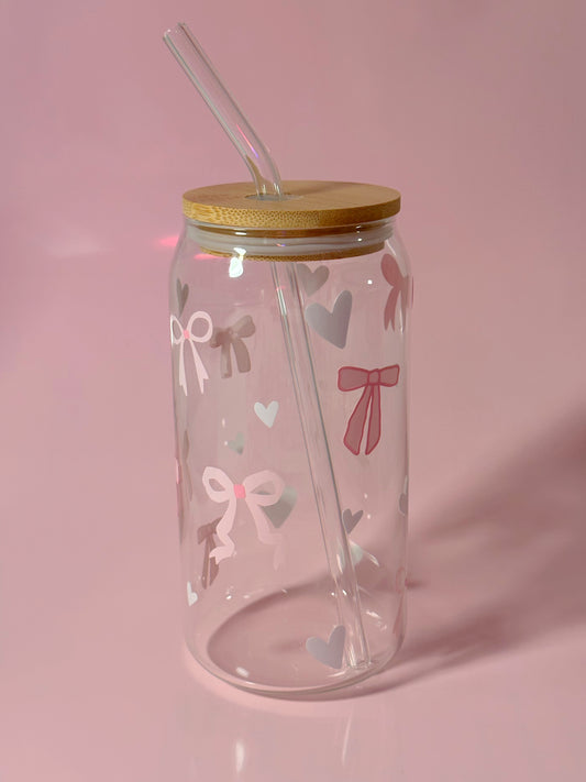 Coquette Beer Glass Can- Clear Glass